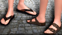 Sandals and leather shoes for gay lovers